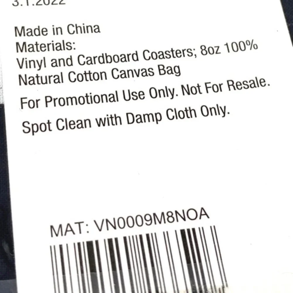 VANS Family Coasters Faux Leather Checkerboard White Black Set Bag VN0009M8NOA